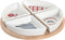 Set voor voorgerechtjes DKD Home Decor Rood Blauw Wit Keramiek Mediterrane Huizen (21,5 x 21,5 x 1 cm)