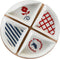 Set voor voorgerechtjes DKD Home Decor Rood Blauw Wit Keramiek Mediterrane Huizen (21,5 x 21,5 x 1 cm)