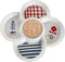 Set voor voorgerechtjes DKD Home Decor Rood Blauw Wit Keramiek Mediterrane Huizen (22 x 22 x 7 cm)