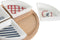 Set voor voorgerechtjes DKD Home Decor Rood Blauw Wit Keramiek Mediterrane Huizen (21,5 x 21,5 x 1 cm)