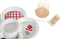Set voor voorgerechtjes DKD Home Decor Rood Blauw Wit Keramiek Mediterrane Huizen (22 x 22 x 7 cm)