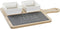 Set voor voorgerechtjes DKD Home Decor Tapas Raad van bestuur Bamboe Keramiek (31 x 20 x 5 cm) (3 Onderdelen)