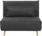 SETTEN - Slaapbank 1-zit - Donkergrijs - Polyester