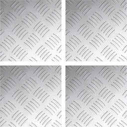 vidaXL - Aluminium - Ruitplaten - 4 - stuks - Antislip - 20x20 - cm