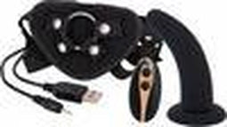 Seven Creations - Vibration Dildo Strap-On 5inch - Strap On Harness Zwart