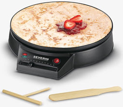 Severin CM 2198 Crepe-/Pannenkoekenmaker, 30cm, anti-aanbaklaag, traploze temperatuurinstelling, 1000W