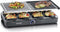 Severin Gourmetstel RG 2376 - 8 Pannen - Zwart - 1300W - Raclette met natuurgrillsteen en grillplaat
