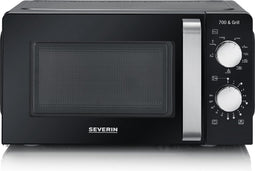 Severin MW 7781 - Solo magnetron met grill - 17 liter - Draaiknop bediening - Zwart
