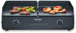 Severin PG 8569 - Plancha BBQ Grill SUAVE - Twee aparte verwarmingszones - Keramische coating - 240 °C