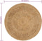 vidaXL - Tapijt - rond - 90 - cm - gevlochten - jute