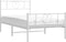 vidaXL - Bedframe - met - hoofd- - en - voeteneinde - metaal - wit - 90x190 - cm