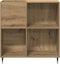 vidaXL - Recordkast - Oud - Hout - 84,5x38x89 - cm - Bewerkt - Hout