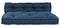 vidaXL - Pallet - Sofa - Kussen - met - Rugsteun - - - Blauw - Stof