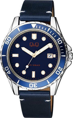 Horloge Heren Q&Q A172J322Y Blauw (Ø 43 mm)