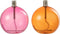 J-Line olielamp - glas - goud/roze - small - 2 stuks
