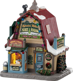 Lemax - 'Spruce Hills Tree Farm' - Verlicht gebouw - Exclusief adapter (werkt ook op batterijen)