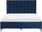 SEZANNE - Bed met opbergruimte - Blauw - 160 x 200 cm - Fluweel