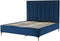 SEZANNE - Bed met opbergruimte - Blauw - 160 x 200 cm - Fluweel