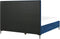 SEZANNE - Bed met opbergruimte - Blauw - 160 x 200 cm - Fluweel