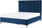 SEZANNE - Bed met opbergruimte - Blauw - 160 x 200 cm - Fluweel