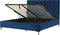 SEZANNE - Bed met opbergruimte - Blauw - 160 x 200 cm - Fluweel