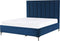 SEZANNE - Bed met opbergruimte - Blauw - 160 x 200 cm - Fluweel