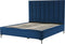 SEZANNE - Bed met opbergruimte - Blauw - 160 x 200 cm - Fluweel