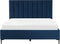 SEZANNE - Bed met opbergruimte - Blauw - 180 x 200 cm - Fluweel