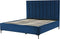 SEZANNE - Bed met opbergruimte - Blauw - 180 x 200 cm - Fluweel