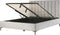 SEZANNE - Bed met opbergruimte - Lichtgrijs - 180 x 200 cm - Fluweel