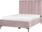 SEZANNE - Bed met opbergruimte - Roze - 140 x 200 cm - Fluweel
