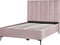 SEZANNE - Bed met opbergruimte - Roze - 140 x 200 cm - Fluweel