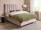 SEZANNE - Bed met opbergruimte - Roze - 160 x 200 cm - Fluweel