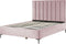 SEZANNE - Bed met opbergruimte - Roze - 160 x 200 cm - Fluweel