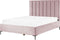SEZANNE - Bed met opbergruimte - Roze - 160 x 200 cm - Fluweel