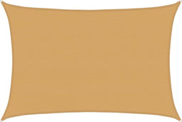 vidaXL - Zonnezeil - 160 - g/m² - rechthoekig - 5x6 - m - HDPE - zandkleurig
