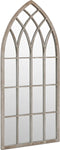 vidaXL - Tuinspiegel - 70x30 - cm - ijzer - zandkleurig