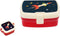 Rex London Lunch set met Brooddoos en mini snackdoosje met kleppen - Space raket