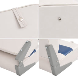 Bootstoel met hoge rugleuning inklapbaar 44x38x55 cm