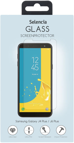 Selencia - Gehard Glas Screenprotector - 9H krasbestendig - Samsung Galaxy J4 Plus / J6 Plus