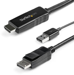 Startech.com HD2DPMM2M - HDMI naar DisplayPort kabel - 4K 30Hz 2 m - Zwart