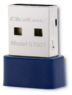Qoltec 57007 - Netwerk adapter - USB Wi-Fi 4 150 Mbit/s - Zwart