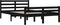 vidaXL - Bedframe - massief - hout - zwart - 120x190 - cm