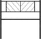vidaXL - Hoofdbord - 107 - cm - metaal - zwart