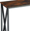 tectake® Tacoma - Consoletafel - Industrieel design - Zwart metalen frame - Donkerbruin - Afmeting (LxBxH) 100 x 35 x 80,5 cm