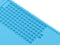 Velleman Silicone soldeermat - Hittebestendig tot 500 °C - 10 opbergvakken - 450 x 300 mm - Blauw