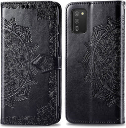 iMoshion Hoesje Geschikt voor Samsung Galaxy A03s Hoesje Met Pasjeshouder - iMoshion Mandala Bookcase - Zwart