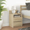 vidaXL - Nachtkastje - met - 2 - lades - 40x33x60 - cm - sonoma - eikenkleurig