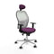 Jorquera Piqueras y Crespo 1D086G1 - Bureaustoel met hoofdsteun - Verstelbare hoogte - Paars