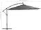 vidaXL - Zweefparasol - met - LED-verlichting - metalen - paal - 350 - cm - antraciet